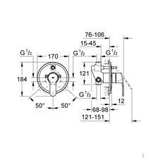 Grifo empotrado para baño y ducha Grohe...