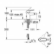 Grifo de bidé con cadenilla BauEdge Grohe