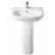 Lavabo con pedestal Meridian 60x46cm Roca