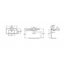Lavabo mural Dama 100x46cm Roca