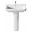 Lavabo con pedestal Dama 60x46cm Roca