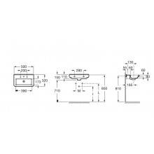Lavabo mural Dama 50x32cm Roca
