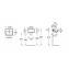 Lavabo semipedestal The Gap 45x42cm Roca