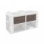 Mueble con lavabos resina 120cm Blanco-Fresno/Blanco B-Smart BATH+