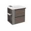 Mueble con lavabo resina 60cm Fresno/Gris 2 cajones B-Smart BATH+