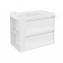 Mueble con lavabo resina 80cm Blanco/Blanco 2 cajones B-Smart BATH+