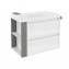 Mueble con lavabo resina 80cm Blanco/Gris 2 cajones B-Smart BATH+