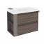 Mueble con lavabo resina 80cm Fresno/Gris 2 cajones B-Smart BATH+