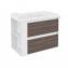 Mueble con lavabo resina 80cm Blanco-Fresno/Blanco 2 cajones B-Smart BATH+