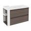 Mueble con lavabo resina 100cm Fresno/Blanco 2 cajones B-Smart BATH+