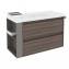 Mueble con lavabo resina 100cm Fresno/Gris 2 cajones B-Smart BATH+