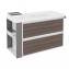 Mueble con lavabo resina 100cm Blanco-Fresno/Gris 2 cajones B-Smart BATH+