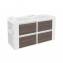 Mueble con lavabos resina 120cm Blanco-Fresno/Blanco 4 cajones B-Smart BATH+