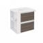 Mueble con lavabo porcelana 60cm Blanco-Fresno/Blanco 2 cajones B-Smart BATH+