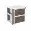 Mueble con lavabo porcelana 60cm Blanco-Fresno/Gris 2 cajones B-Smart BATH+
