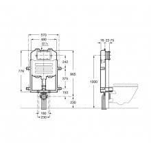 Soporte con cisterna Basic WC Compact Roca