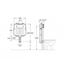 Soporte con cisterna Basic Tank Compact Roca