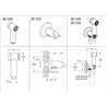 Set de codo con soporte y teleducha Grohe Sena Trigger Spray 35