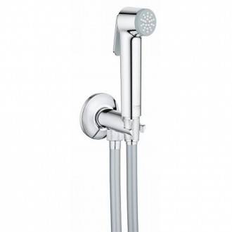Set de codo con soporte y teleducha Grohe Tempesta Trigger Spray 30