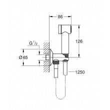 Set de codo con soporte y teleducha Grohe Tempesta Trigger Spray 30