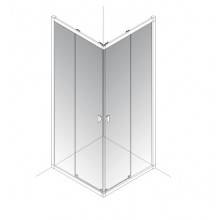 Mampara ducha angular 2 hojas correderas TECHNIC