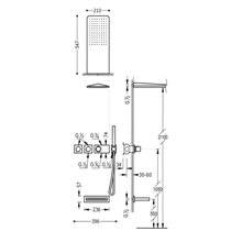 Kit de bañera termostático Cascada 3 vías TRES R