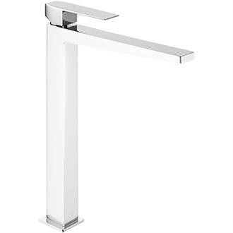 Grifo de lavabo Blanco Cromado L SLIM TRES