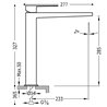 Grifo de lavabo Blanco Cromado L SLIM TRES