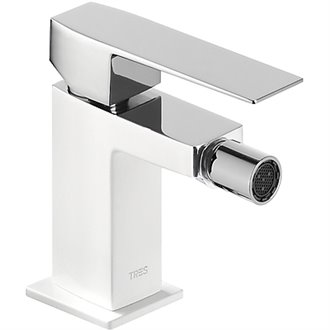 Grifo de bid&eacute; Blanco Cromo SLIM TRES