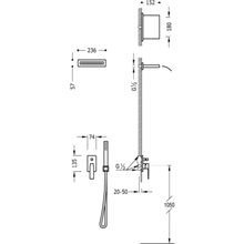 Conjunto de ducha 2 vías Cascada TRES SLIM