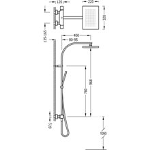 Columna de ducha termostática TRES SLIM