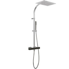 Columna de ducha termostática Negra TRES SLIM