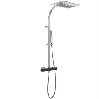Columna de ducha termost&aacute;tica Negra TRES SLIM