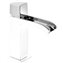 Grifo de lavabo Blanco de Cascada Libre TRES CUB CUADRO