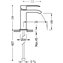 Grifo de lavabo Negro de Cascada Libre CUADRO TRES