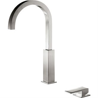 Grifo de lavabo en bater&iacute;a acero TRES CUADRO XL