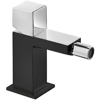 Grifo de bid&eacute; Negro TRES CUB CUADRO
