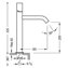 Grifo de lavabo Acero M TUB TRES STUDY 