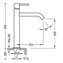 Grifo de lavabo Blanco M TRES STUDY 