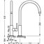 Grifo de lavabo en C TRES STUDY XL