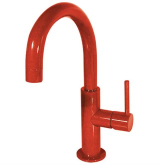 Grifo de lavabo Rojo en C TRES STUDY M