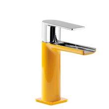 Grifo de lavabo Amarillo de Cascada TRES LOFT