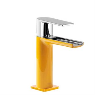 Grifo de lavabo Amarillo de Cascada TRES LOFT