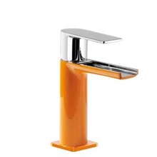 Grifo de lavabo Naranja de Cascada TRES LOFT