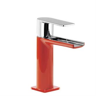 Grifo de lavabo Rojo de Cascada TRES LOFT
