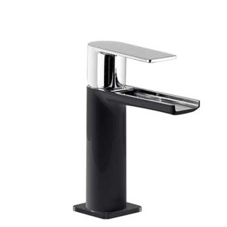 Grifo de lavabo Negro de Cascada TRES LOFT