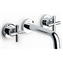Grifo de lavabo bimando mural 19cm Loft Roca