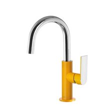 Grifo de lavabo Amarillo en C TRES LOFT L