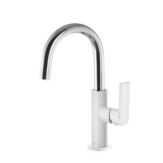 Grifo de lavabo Blanco en C TRES LOFT L