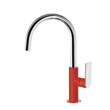 Grifo de lavabo Rojo en C TRES LOFT XL
